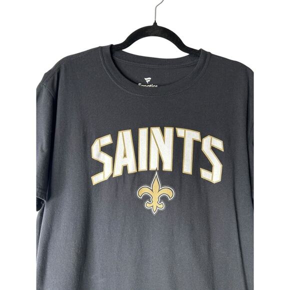 Fanatics New Orleans Saints NFL Football T-shirt Size L Black Short Sleeve Tee - Picture 2 of 8